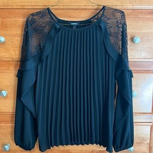 Express Black Lace Blouse